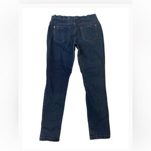 Faded Glory Pull on Blue Skinny Jeans with Contrast Stitching Stretch size 10